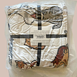 New Vera Bradley A CATS LIFE 50" x 80" Essentials Throw Blanket Cream